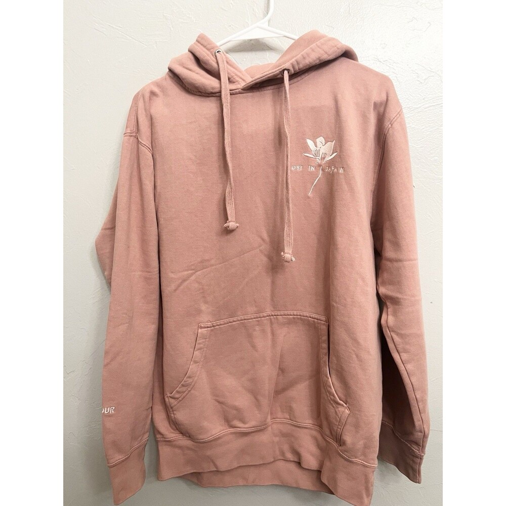 Shawn Mendes The Tour Lost In Japan Concert Hoodie Mens M Pink Sweatshirt